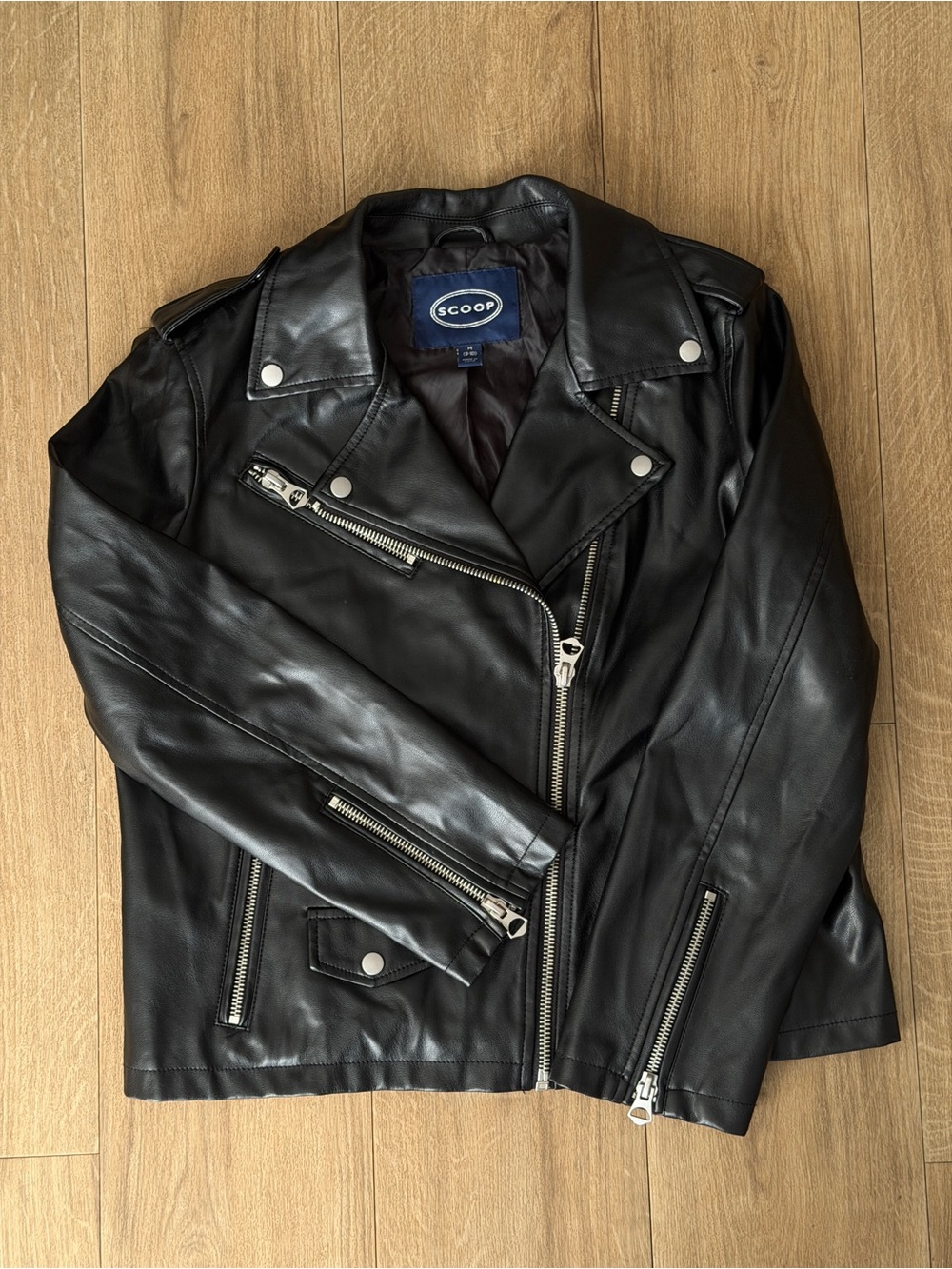 Scoop | Faux Leather Moto Jacket - Picture 5 of 7
